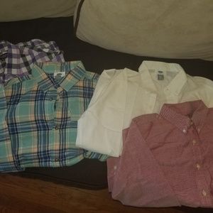 Lot of 4 Boys Button up Casual Shirts